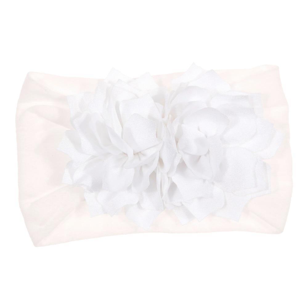 Cute 1PCS Baby Girls Lotus Flower Nylon Headband Knot Elastic Newborn Toddler Headwraps Kids Hair Accessories Gifts