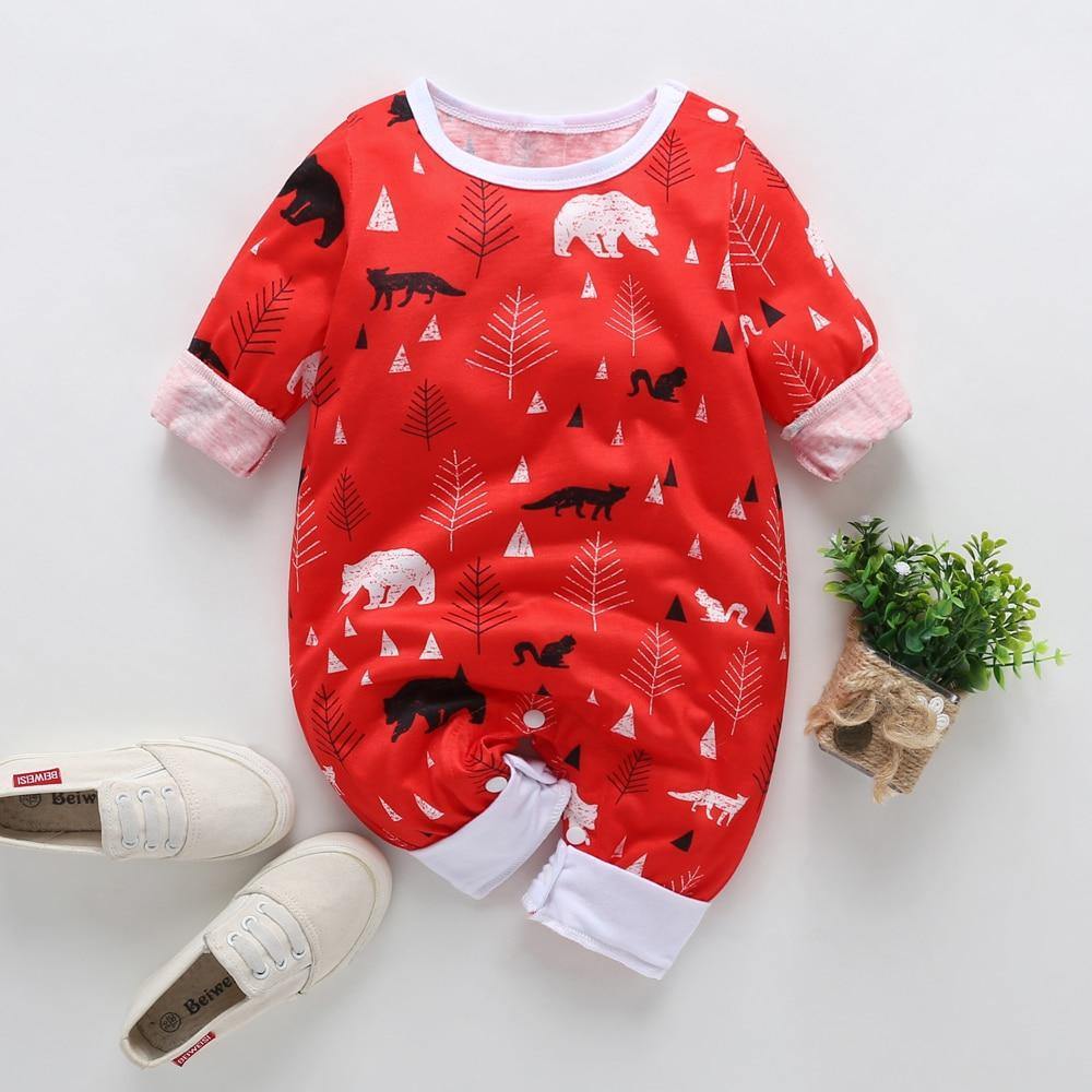 Baby Clothes Boys Girls Romper Floral Dinosaur Car Printed Long Sleeve Cotton Romper Kids Jumpsuit Playsuit For Kids