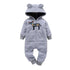 Modern Popular Fashion Newborn One Piece Fleece Hooded Jumpsuit Long Sleeved Baby Body suits Romper For Girls and Boys Kids