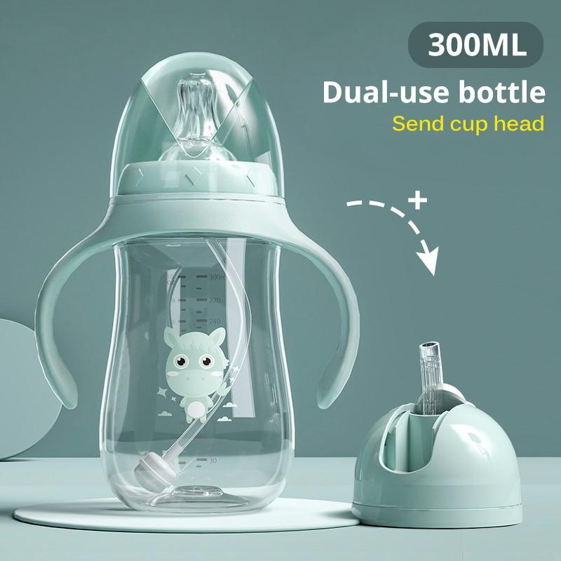 Baby Bottles Drinking Cup Feeding Bottle Wide-Caliber Drinking Milk Drinking Water Dual-use Bottle For baby and Kids