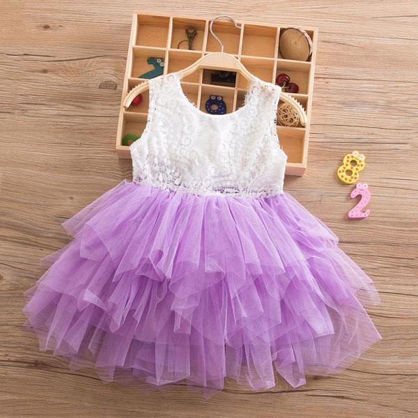 Ballet Luxury Modern Summer Baby Girl Outfit Christening Newborn Gown for Children Kids Dress