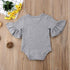 Luxury Modern Baby Girl Bodysuit Unique Cute Flared Sleeve Playsuit Jumpsuit In Elegant Deisgn