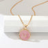 Women Long Simple Stars Moon Heart Round Double Layer Golden Necklace And Earrings Luxury Jewelry Style Cool Gift