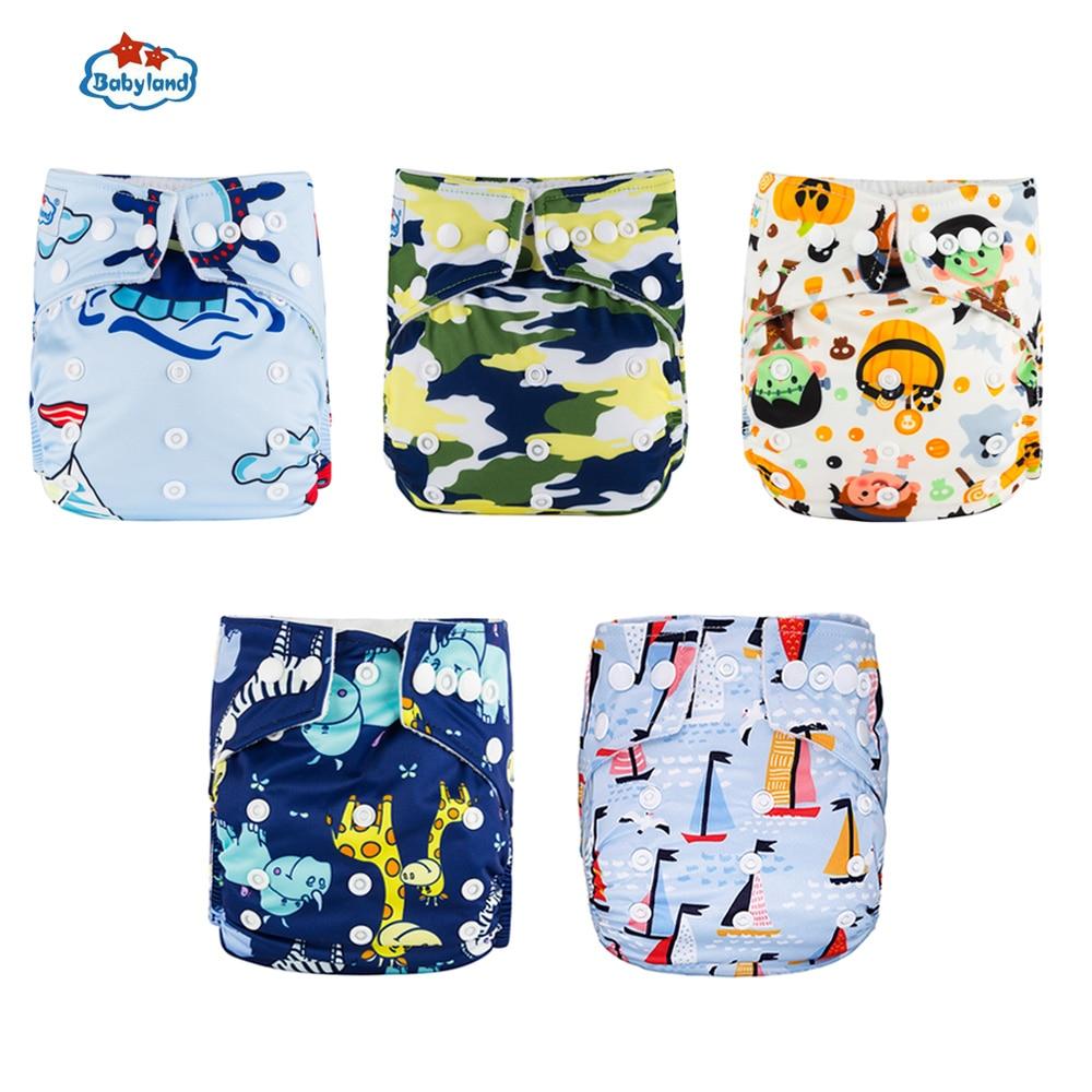 Modern Luxury Printed Baby Nappy 5pcs/Lot Washable Diapers Good Quality Pocket Diaper For Kids