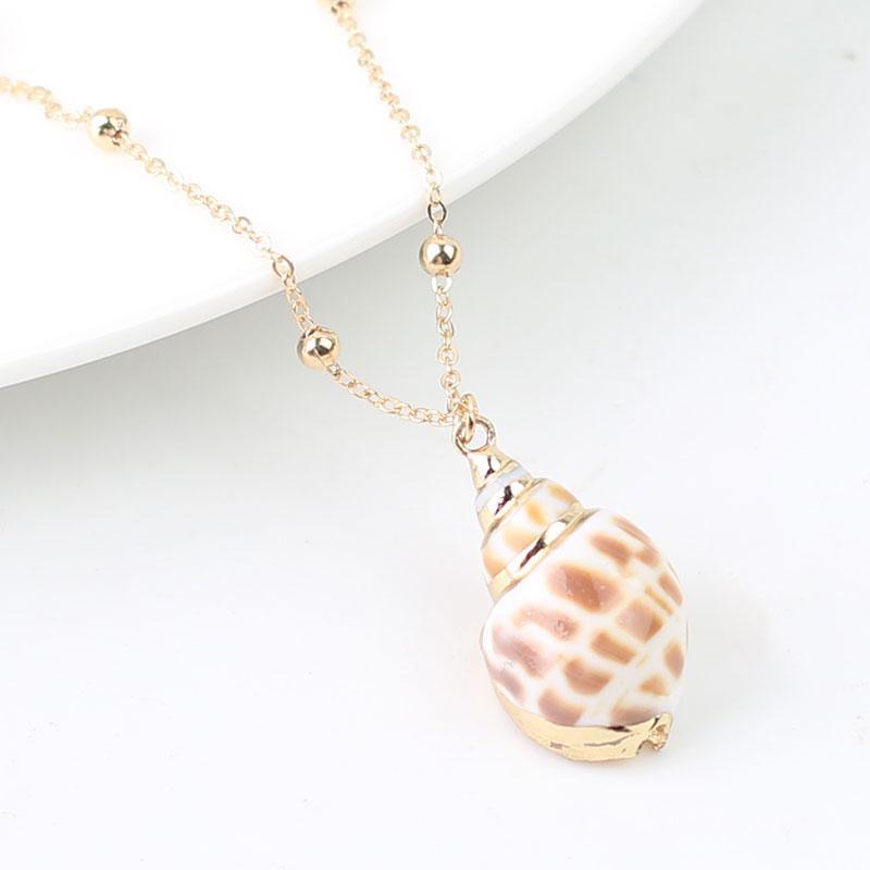 Boho Conch Shell Necklace Shell Gold Shell Chain Necklace Women Seashell Choker Necklace Pendants Jewelry Bohemian Female