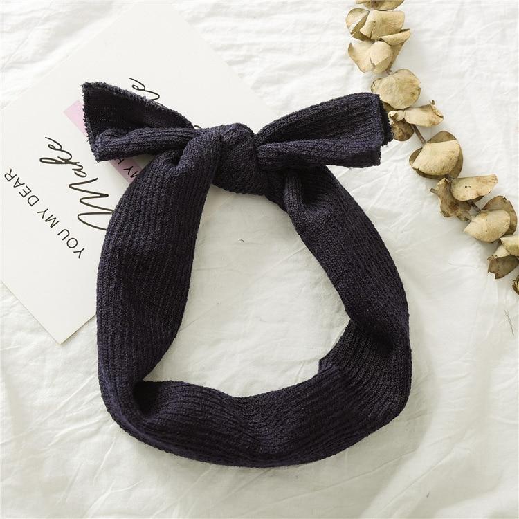 Luxury Modern Designer Baby Headband Girl Knitted Hair Accessories Toddler Knotted Turban Newborn Hair Bows Headwrap