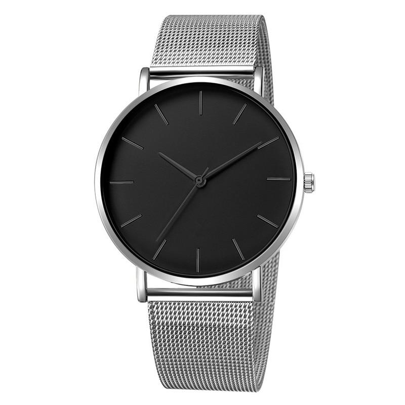 STEVVEX Men Watch Quartz Casual Watches Simple Metal Hour Reloj Quartz Watch Montre Mesh Stainless Steel clock For Men's and Boys