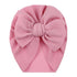 Handamde Elegant Baby Hats for Girls Big Bow Turban Hat Newborn  Baby Beanie Cap Solid Color Style