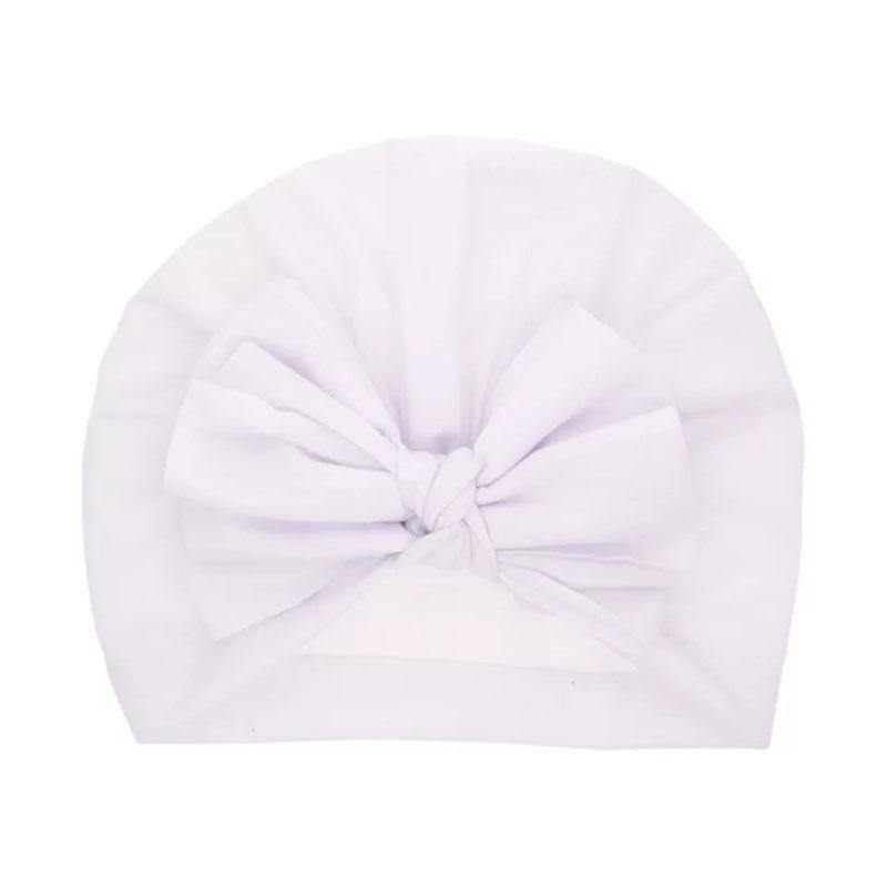 Modern Luxury Baby Girl Lovely Soft Winter Big Bow Turban Bonnet Cotton Caps For Girls Baby