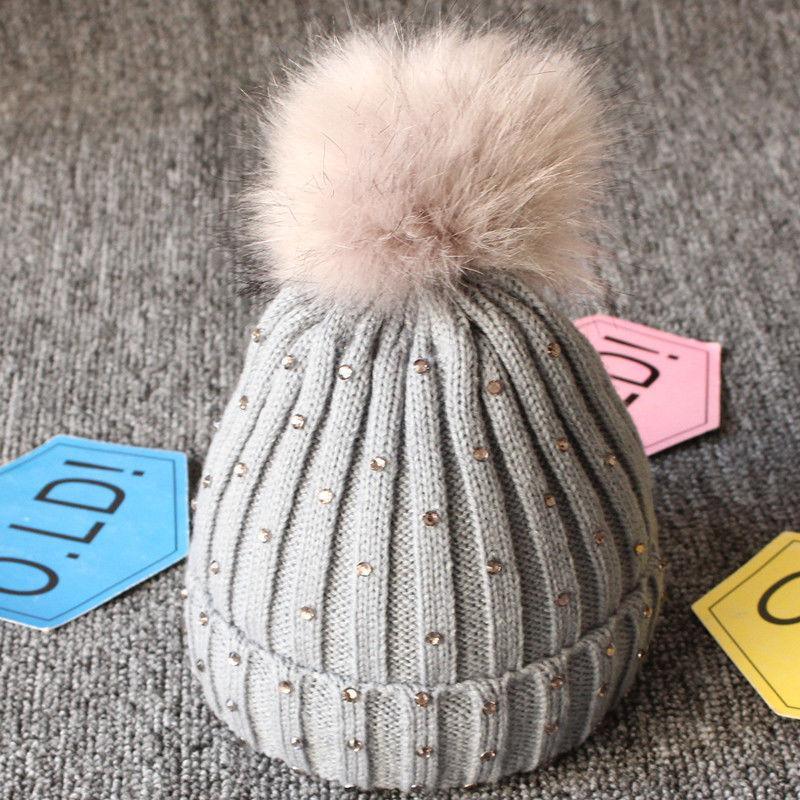 Trend Cute Newborn Baby Winter Warm Hats Infant Kids Girls Boys Knit Hat With Pompom Ball Beanie Caps For Girls