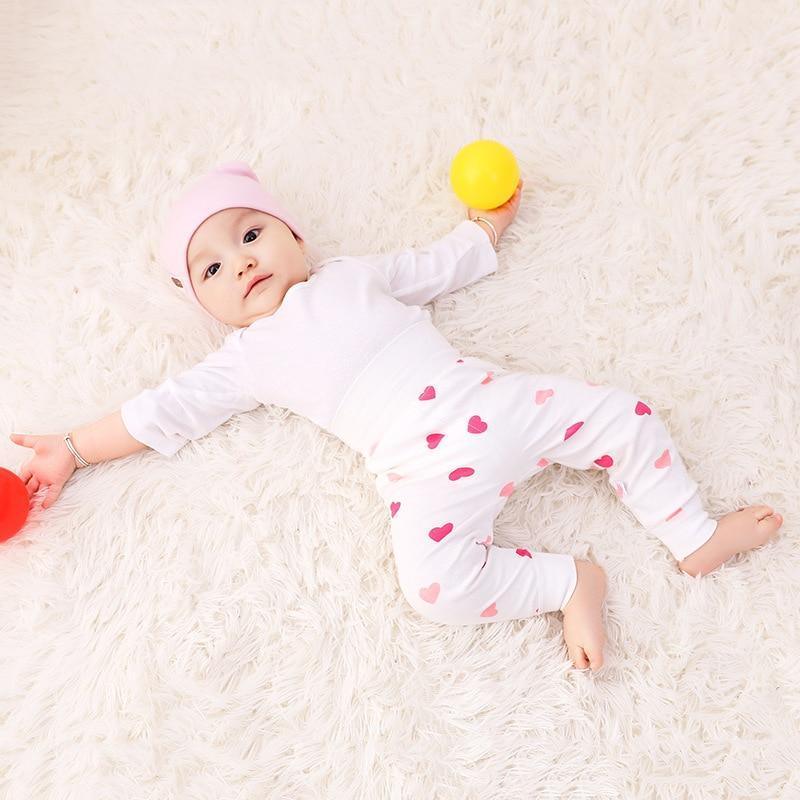 Newborn Baby Pants Girl Boy High waist Leggings Cotton Clothes Toddler Trousers Clothing Infant Kids