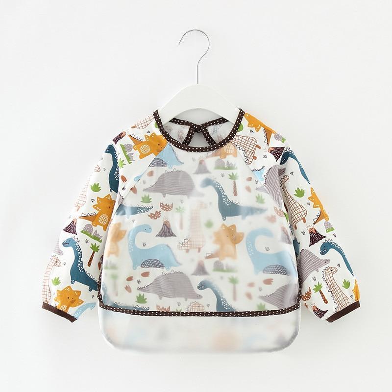 Modern Luxury NEW Baby Cute Cartoon Waterproof Long Sleeve Apron Baby  Feeding Bib for Children Baby and Kids