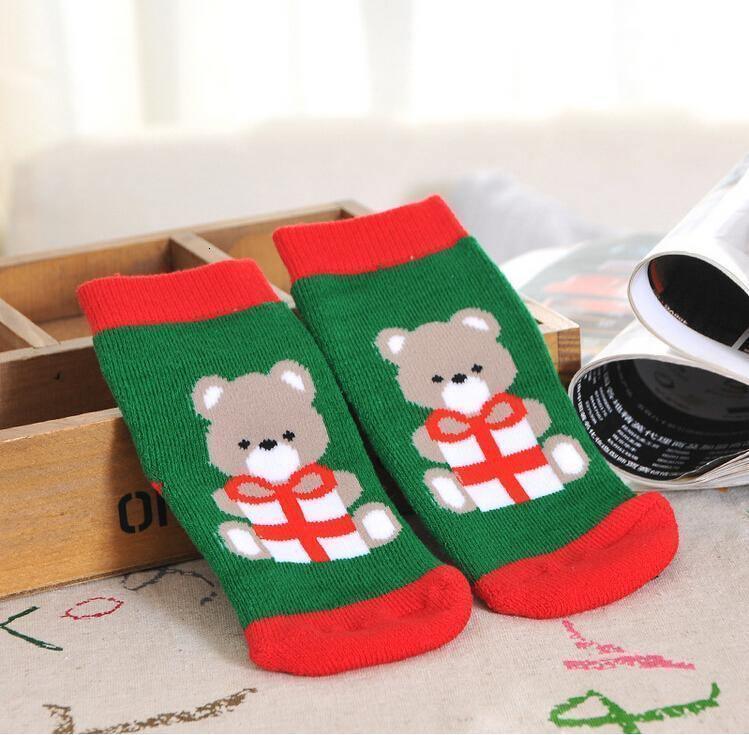 Luxury Christmas Cotton Winter Autumn Baby Girls Boys Kids Socks Children Terry Snowflake Elk Santa Claus Christmas Sokcs for Kids