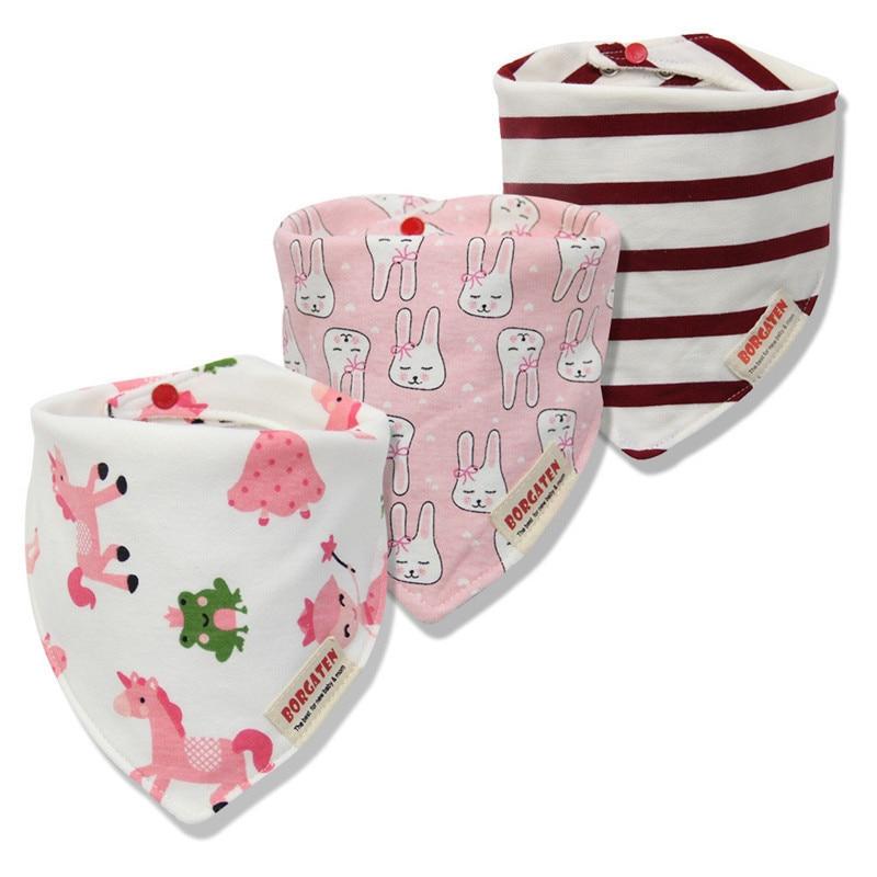 Cartoon Cotton Newborn Baby Boys and Girls Bibs Baby Towel Scarf Children Cravat Infant Kids Scarf