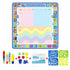 Coolplay 100x100cm Magic Water Drawing Mat Doodle Mat & 4 Drawing Pens & 1 Stamps Set Painting Board Educational Toys for Kids