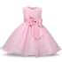 Luxury Designer Handmade Pink Dress for First Birthday Party Girl Baby Clothing Ball Toddler Girls Dress