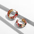 New Fashion Enamel Flower Hoop Earrings for Women Circle Small Earrings Jewelry