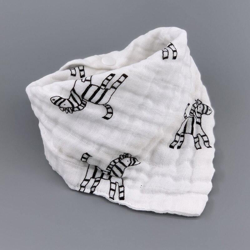 Modern 5PCS/Pack Cotton Baby Bibs 4 Lyers Girls Boys Triangle Feeding Burp Cloth  Collar Scarf For Feeding