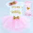 NEW Trend Black 1st Birthday Elegat Infant Baby Girls Princess Dress For Kids Party Dresses Children Clotes