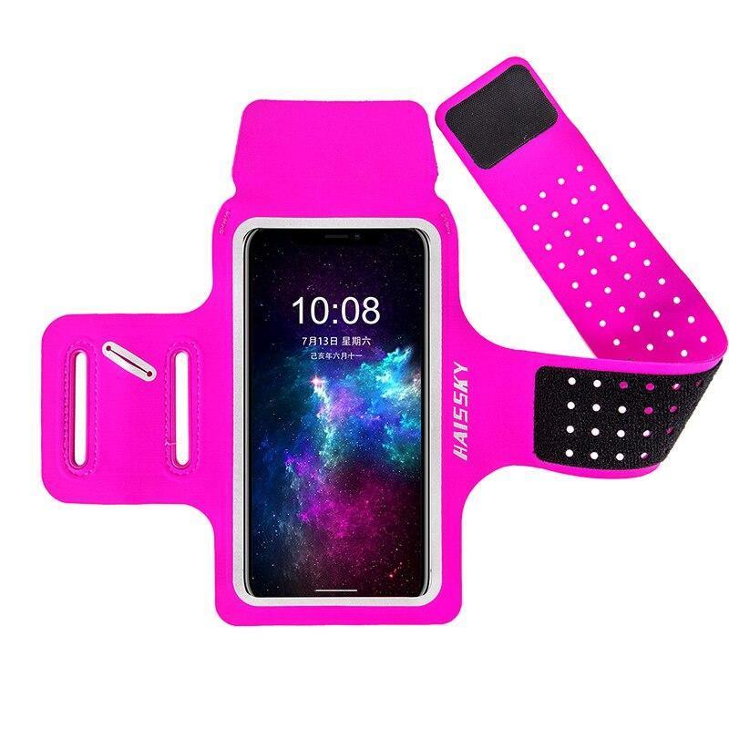 Running Gray Armband Sport Phone Case On Hand Mobile Holder Arm Band Wrist Bag For Workout