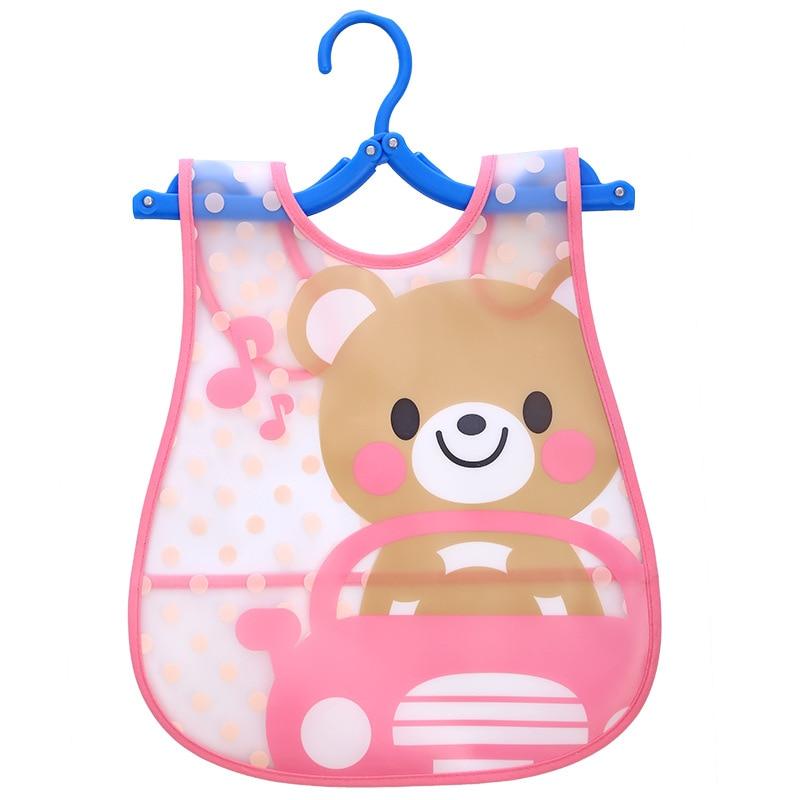 Fashion Printed Adjustable Animal Plastic Waterproof Lunch Feeding Bibs Feeding Cloth for Children In Modern Design