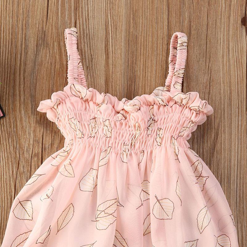 Luxury Modern Colorful Floral Design Toddler Baby Girl Summer Floral Print Sleeveless Dress FOr Baby Girls