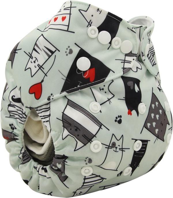 Baby Pocket Cloth Diaper Nappy Reusable Adjustable Washable No Inserts Nappie For Baby In Modern Printed Style