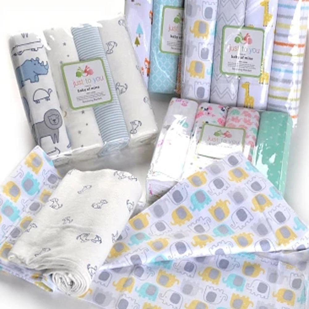 Baby Blanket Set 100% Cotton Flannel Baby Swaddles Soft Newborns Blankets Baby Blankets Baby Swaddle Wrap