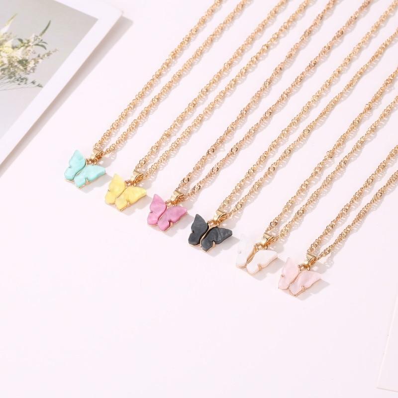 Butterfly Necklace and Earrings For Women With Long Wild Chain Earrings Luxury Jewelry Perfect Gift For Girls In Cool Style