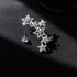 Luxury Elegant Crytal Angel wings Rhinestone Hanging Dangle Exaggerated Fashion Stud Earrings With Elegant Anti-allergy Design For Ladies and Women In New Trend Popular Style