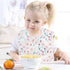 Waterproof Baby Bibs Polyester TPU Feeding Bibs Washable Baby Bibs with Food Catcher For Kids