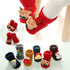 Luxury Modern Christmass Children's Socks With  Doll Baby Keep Warm Elk Non-Slip Socks Newborn For Infant Toddler Kids