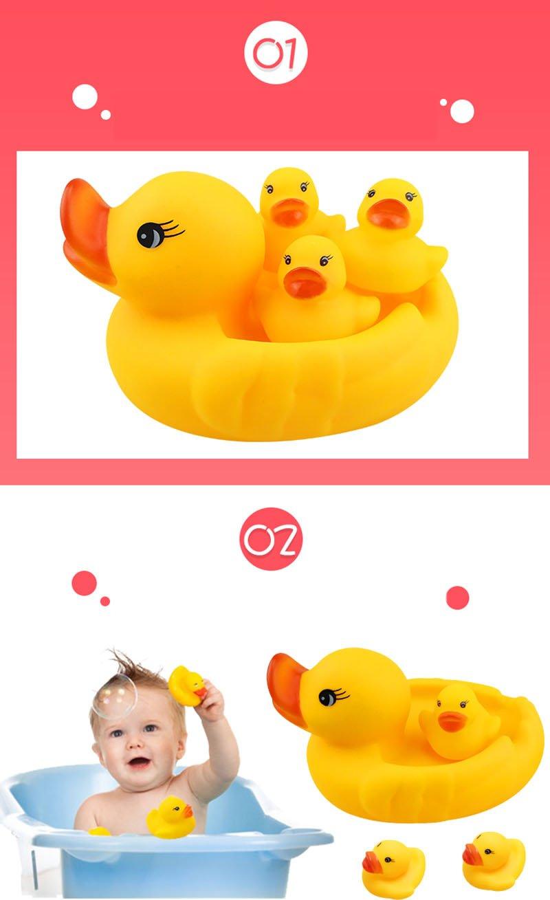 Baby Shower Bath Toys Little Duck  Set Baby Kids Toy Storage Mesh Toy Bag Net Bathroom Organizer Toys For Kids