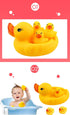 Baby Shower Bath Toys Little Duck  Set Baby Kids Toy Storage Mesh Toy Bag Net Bathroom Organizer Toys For Kids