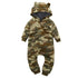 Modern Popular Fashion Newborn One Piece Fleece Hooded Jumpsuit Long Sleeved Baby Body suits Romper For Girls and Boys Kids