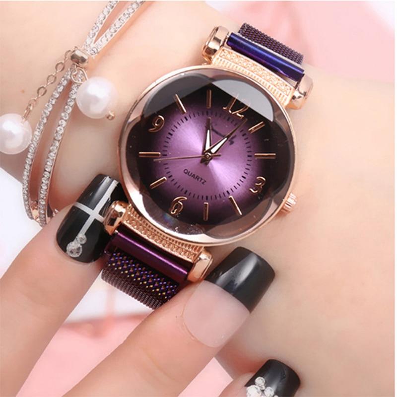 Women Watch Gradient Dial Milan Strap Luxury Fashion Ladies Watch Women Dress Watches Party Decoration Gifts For Women and Girls