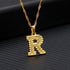 Modern NEW Luxury Shiny Tiny Gold Initial Letter Necklace For Women and Man In Jewelry Hip Hop Retro Design