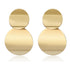 New Modern Korean Statement Round Luxury Earrings For Women Perfect Geometric Elegant Gold Shell Fluff Dangle Drop Earrings