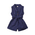 Luxury Elegant Summer Kids Girls Clothes Waistband Drawstring Romper Jumpsuit For Girls And Kids