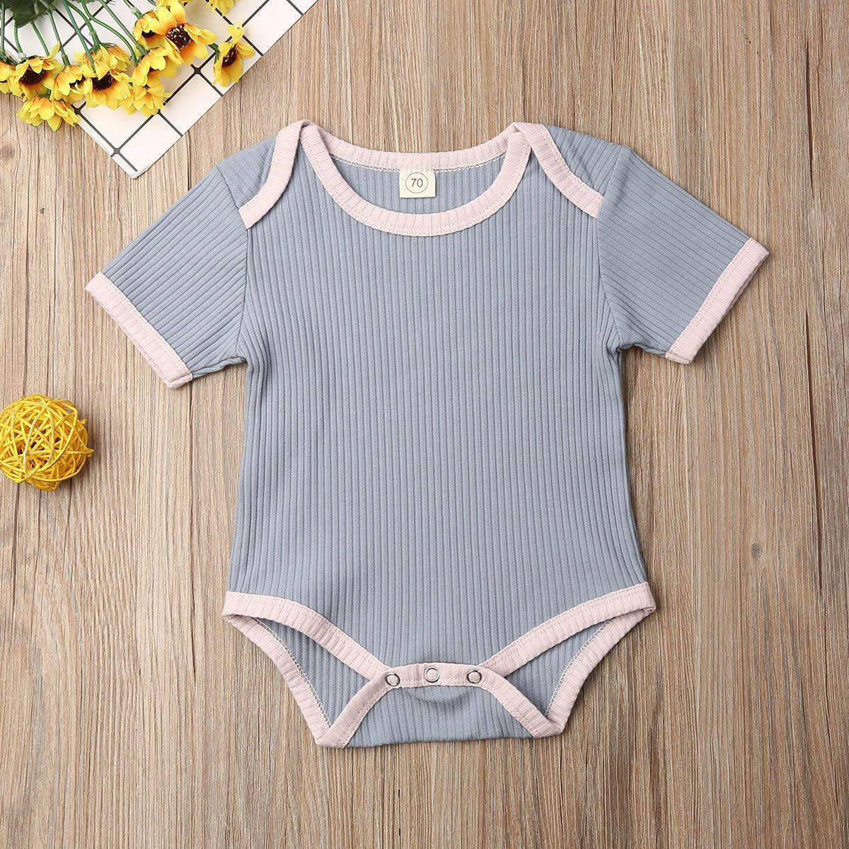 Fashion Newborn Baby Boy Girl Romper Jumpsuit Outfits Knitted Cotton Clothes For Babies In Classic Style