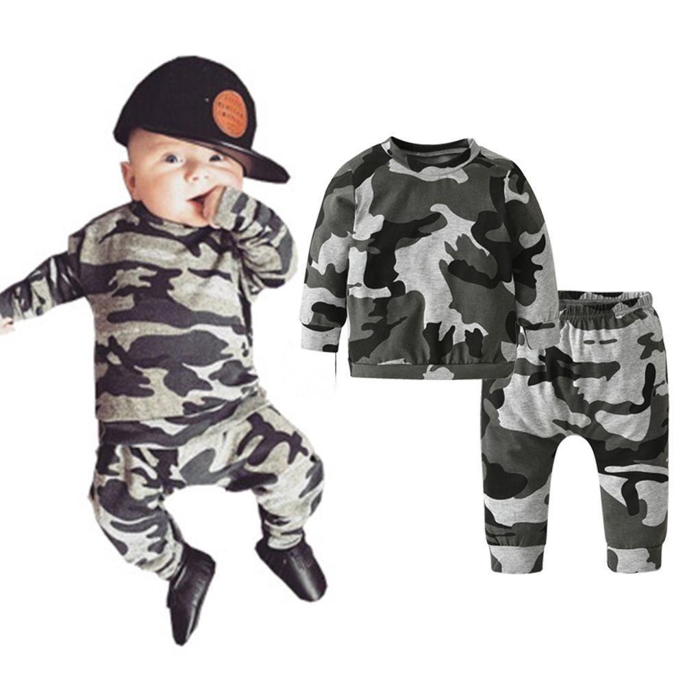 Newborn Baby Boy Clothes Set Long Sleeve Letter Like A Boss T-shirt , Pants Infant Clothing Set For Baby