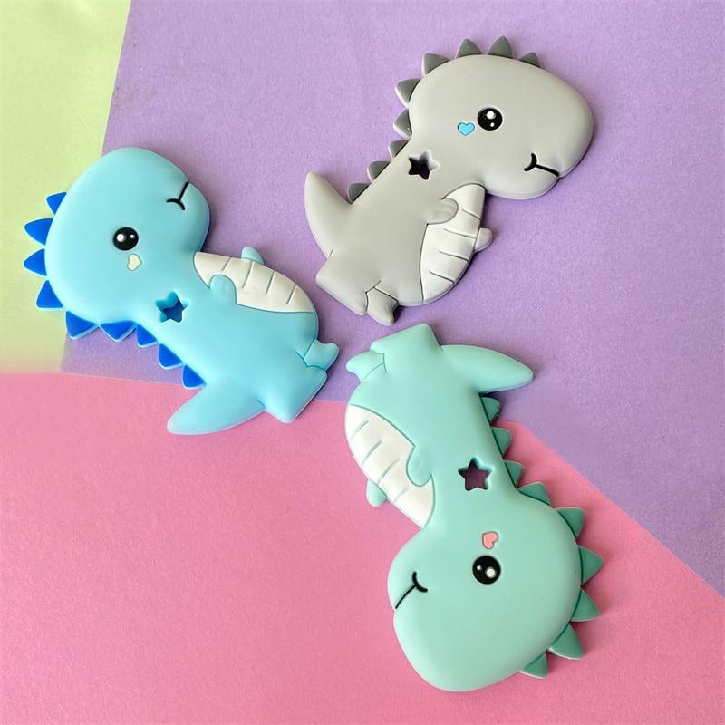 Dinosaur Teether Teething Animal Shape  Chewable Chewing Toys For Baby Boys And Girls  BPA Free Food Pefect Gift