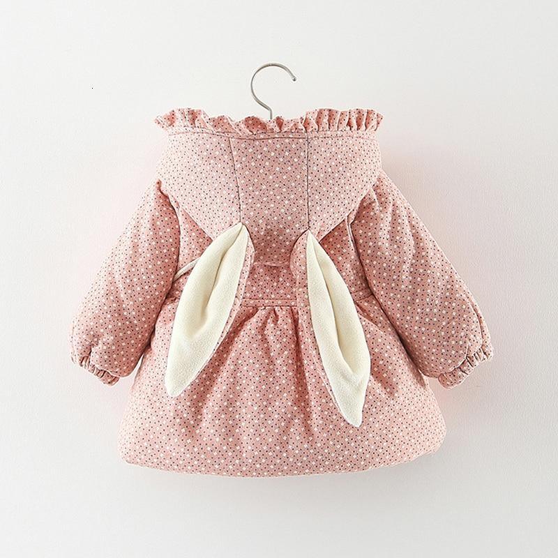 Newborn Baby Girl Clothes Floral Hooded Cotton-padded Jacket Outerwear For Girls