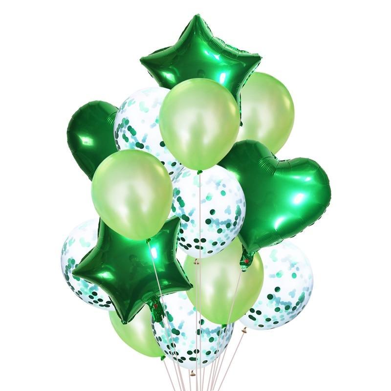 14Pcs Multi Confetti Balloons For Happy Birthday Party Balloons In Several Luxury Variant Helium Ballons For Celebrations for Boy Girls and  Babies party