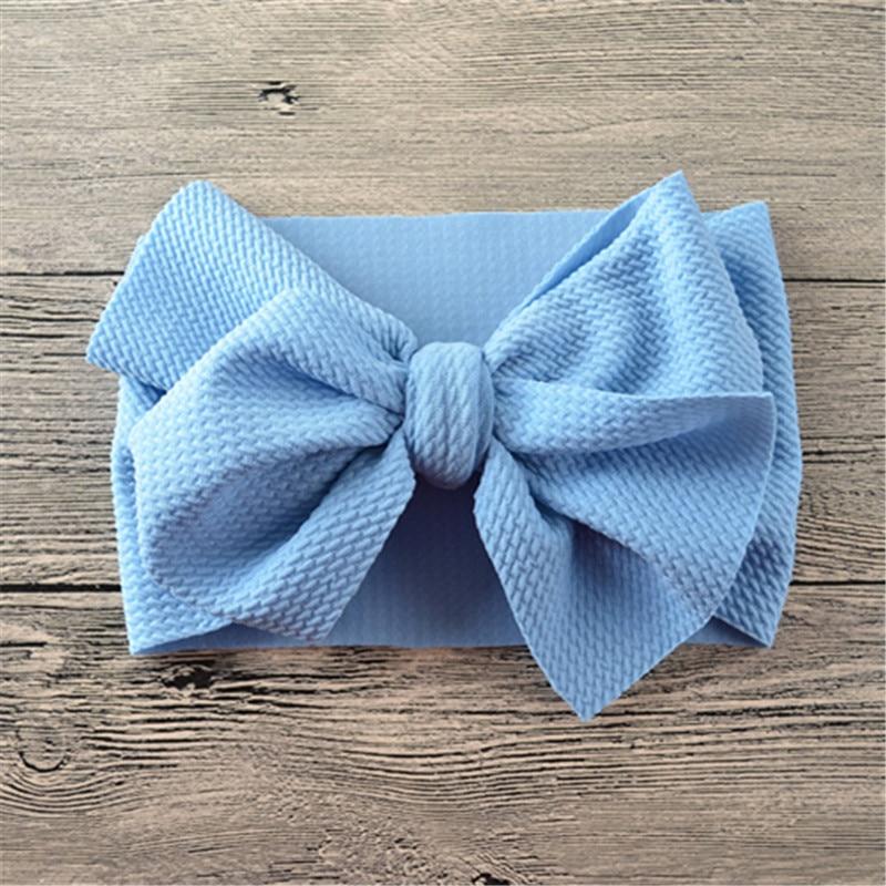 Newborn Large Bow Headwrap for Baby Girl Fabric Messy Bow Headband Turban Bowknot Tie