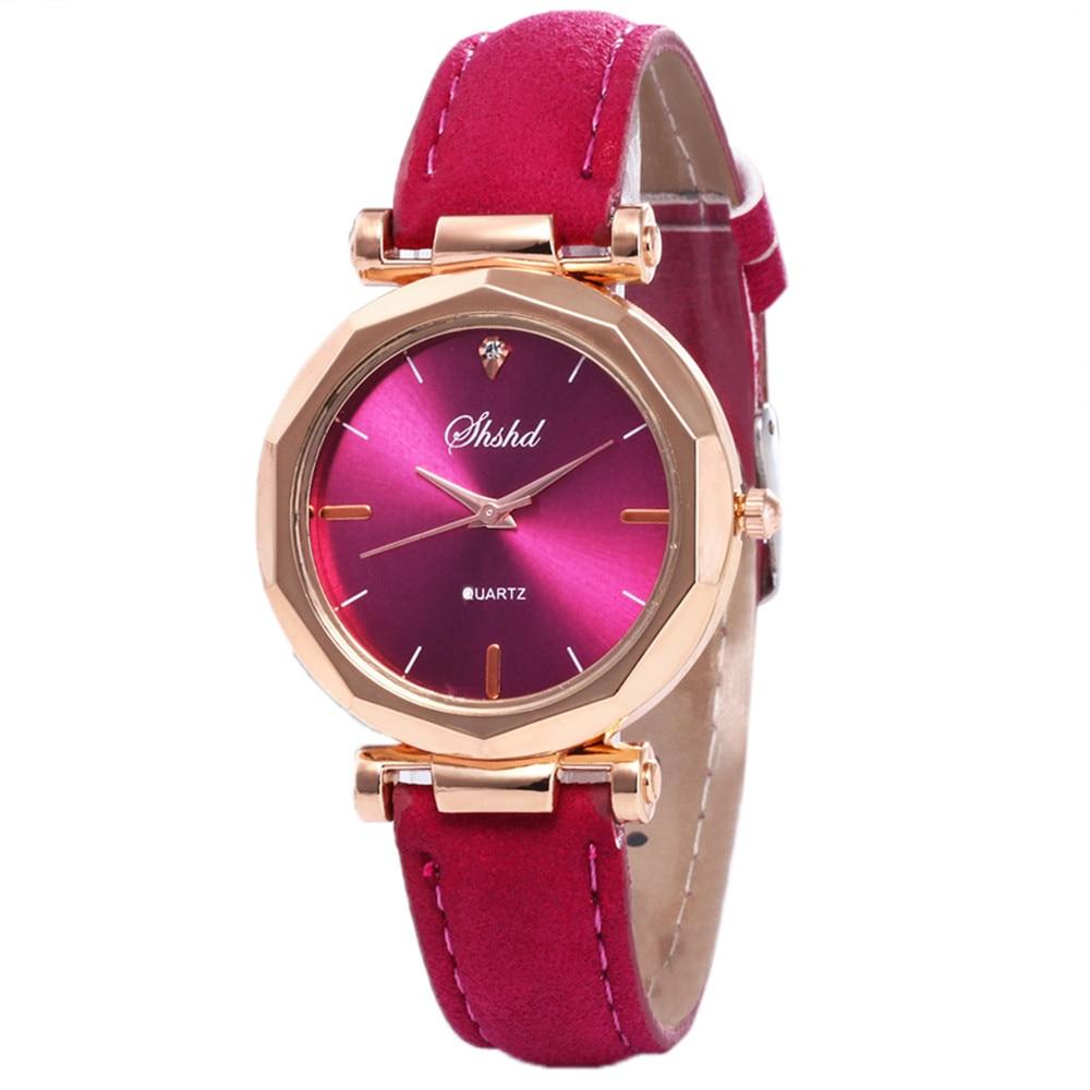 Women Watch Rhinestone Fashion Exquisite Women Leather Casual Watch Luxury Analog Quartz Crystal Wristwatch Bracelet Watch For Women and Girls