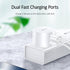 White Fast Charging 2.1A 2 Port EU/UK/US Plug Wall Charger Mobile Round Phone Chargers