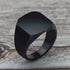 Fashion Simple Style Black Biker Luxury Stainless Steal Square Ring Classic Ring Wedding Engagement Jewelry Style