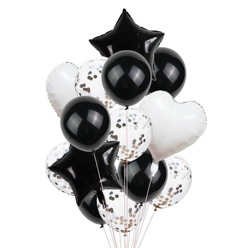 14Pcs Multi Confetti Balloons For Happy Birthday Party Balloons In Several Luxury Variant Helium Ballons For Celebrations for Boy Girls and  Babies party