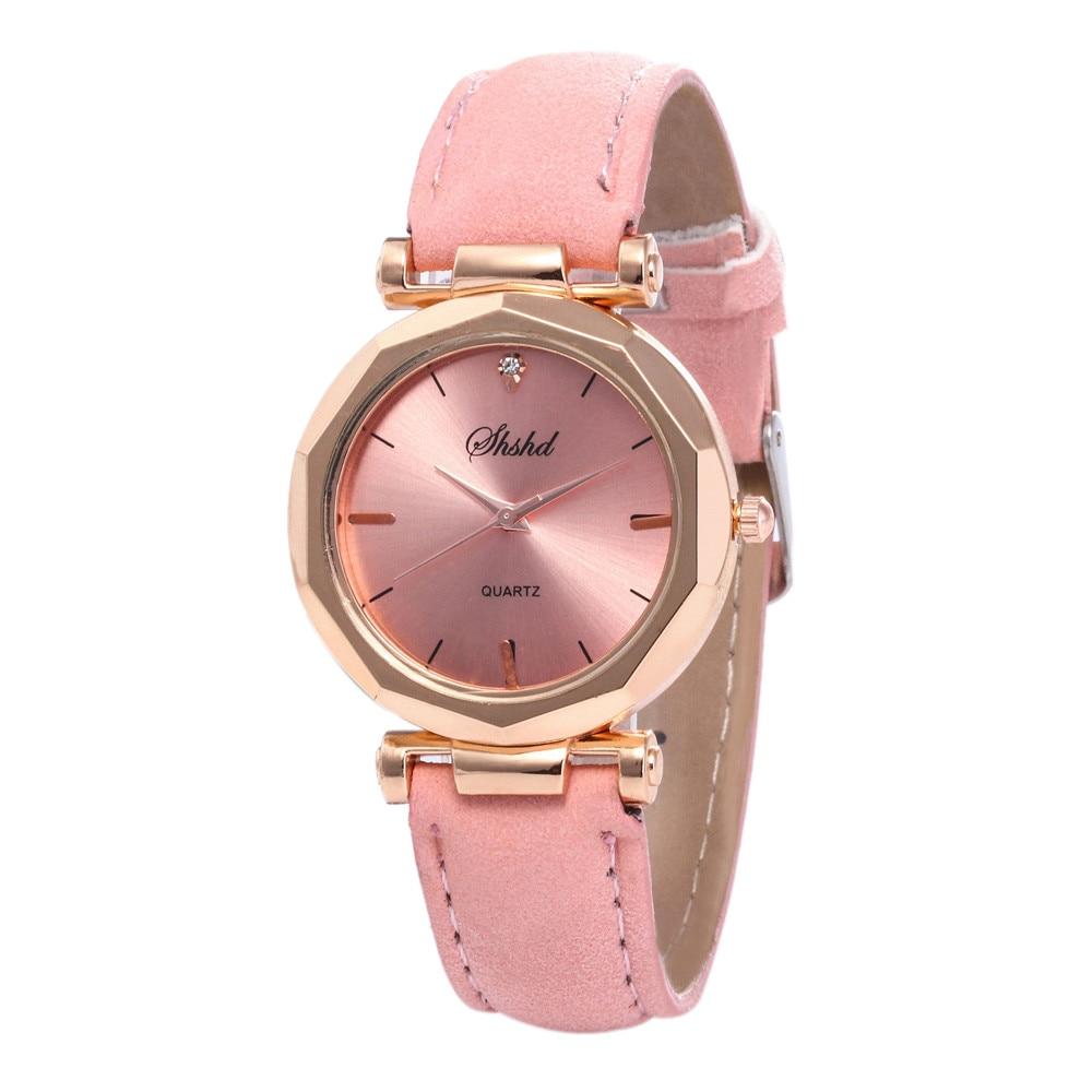 Women Watch Rhinestone Fashion Exquisite Women Leather Casual Watch Luxury Analog Quartz Crystal Wristwatch Bracelet Watch For Women and Girls